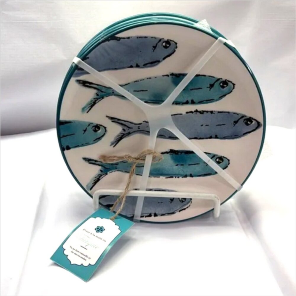 Set of 4 Papart Fish Salad Plates